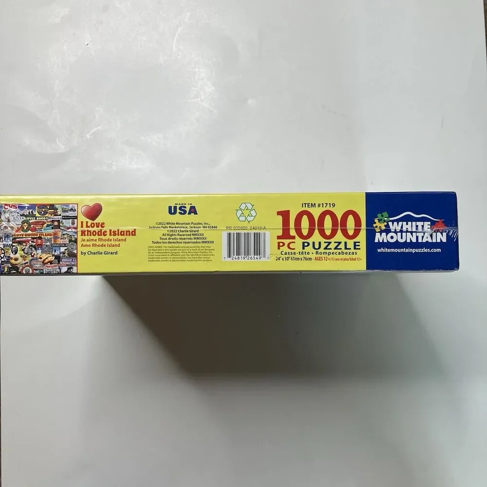White Mountain I Love Rhode Island Puzzle 1000 Pieces Friars Providence New